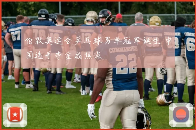 伦敦奥运会乒乓球男单冠军诞生 中国选手夺金成焦点