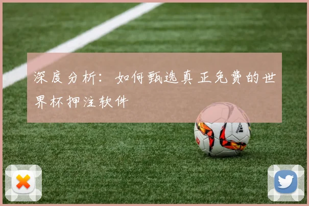 深度分析：如何甄选真正免费的世界杯押注软件