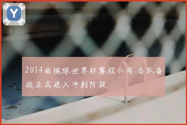 2014曲棍球世界杯赛程公布 各队备战正式进入冲刺阶段